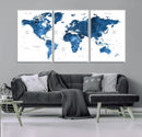 World Map Canvas Print – Framed Detailed Map of the World by MyGreatCanvas | Canvas Wall Art Prints | Photo Prints & Wall Decor
