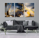 Large Abstract Wall Art Print - Gold and Blue Abstract by MyGreatCanvas | Canvas Wall Art Prints | Photo Prints & Wall Decor