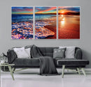 Colorful Coastal Sunset on the Beach Canvas Print, Ocean