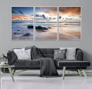 Serene Weather On The Beach Wall Art Canvas Print