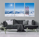 Ski Season Snow Wall Art Canvas Print