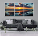 Beach Sunset Print - Stunning Ocean Canvas Artwork with