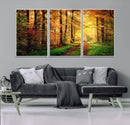 Sunlight Through Trees Wall Art Canvas Print - Autumn Forest by MyGreatCanvas | Canvas Wall Art Prints | Photo Prints & Wall Decor