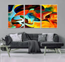 Human Love Figures Abstract Wall Art Canvas Print