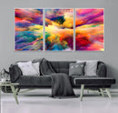 Blazing Vibrant Colors Cloud Wall Art Canvas Print