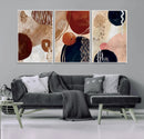 Boho Wall Art Canvas Print Set Mid-Century Prints Bohemian