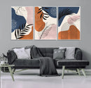 Boho Wall Art Canvas Print Set Mid-Century Prints Bohemian