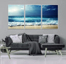 Majestic Ocean Wave Wall Art Canvas | 3 Panel Large Seascape