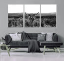 Black and White Highland Cow Canvas Wall Art, Longhorn by MyGreatCanvas | Canvas Wall Art Prints | Photo Prints & Wall Decor