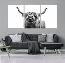 Fanny Scottish Highland Cow Cattle Art Print Farmhouse Wall by MyGreatCanvas | Canvas Wall Art Prints | Photo Prints & Wall Decor
