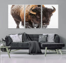 Bison Wall Art Canvas Print For Farmhouse, Wild Animal Wall by MyGreatCanvas | Canvas Wall Art Prints | Photo Prints & Wall Decor