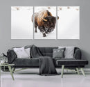 Bison Winter Wall Art Canvas Print For Farmhouse Decor