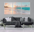 Beach Wall Art - Stunning Ocean Sunset Canvas Print with