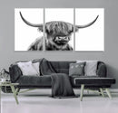 Scottish Highland Cow Cattle Art Print Wall Art Canvas Print by MyGreatCanvas | Canvas Wall Art Prints | Photo Prints & Wall Decor