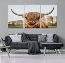 Highland Cow Animal Scottish Cattle Art Print Farmhouse Wall