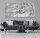 Radiant Abstract Wood Rings Canvas Art – Modern Triptych