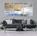 Blue Multi Panel Abstract Wall Art Canvas, Abstract Blue and