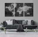World Map Canvas Print – Detailed Map of the World Wall Art