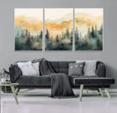 Abstract Forest Print - Mountain Wall Art | Autumn Landscape