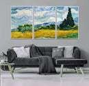 Wheatfield With Cypresses By Van Gogh Painting Wall Art