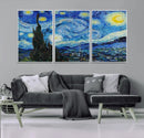 Vincent Van Gogh The Starry Night Abstract Wall Art Canvas