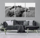 Bear and Cub Wall Art Canvas | 399 Bear Cub