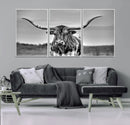Texas Longhorn Cow Wall Art, Texas Longhorn Canvas, Cattle