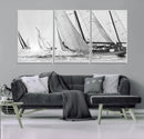 Yacht Sailboat Regatta Canvas Wall Art Canvas Print