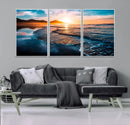 Beach Ocean Sunset on the Sea Wall Art Canvas, Beach Ocean by MyGreatCanvas | Canvas Wall Art Prints | Photo Prints & Wall Decor