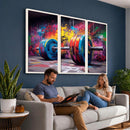 Abstract Graffiti Barbell Canvas Wall Art – Urban Fitness