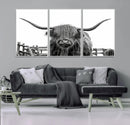Longhorn Canvas Print, Bighorn Cow Wall Art Canvas Print