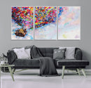 Don't Look Up Movie Canvas Wall Art - Vibrant Floating House