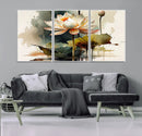 Lotus Flower Watercolor Canvas Print – A Symbol of Serenity by MyGreatCanvas | Canvas Wall Art Prints | Photo Prints & Wall Decor
