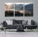 Foggy Mountain Canvas Print Forest Wall Art