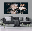 Pink Peonies Flowers Large Canvas Art Print