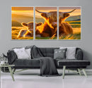 Scottish Cow and Baby Cow Canvas Wall Art Animal Print