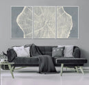 Abstract Tree Ring Wall Art Canvas Print – Nature-Inspired,