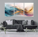 Abstract Flowing Colors Wall Art Canvas Print