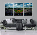 3-Panel Kauffman Stadium Wall Art Print | Large Kansas City