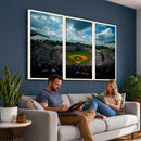 3-Panel Kauffman Stadium Wall Art Print | Large Kansas City
