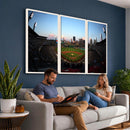 PNC Park Evening Game Triple Canvas Wall Art - Pittsburgh