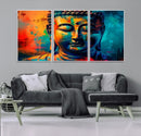 Colorful Buddha Wall Art – Framed Abstract Portrait Canvas by MyGreatCanvas | Canvas Wall Art Prints | Photo Prints & Wall Decor