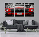 Red Mustang Car Wall Art – Framed Classic Vehicle Canvas by MyGreatCanvas | Canvas Wall Art Prints | Photo Prints & Wall Decor