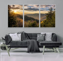 Sunrise Over the Smoky Mountains Canvas Wall Art –