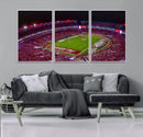 Bryant-Denny Stadium Night Game Triple Canvas Wall Art - by MyGreatCanvas | Canvas Wall Art Prints | Photo Prints & Wall Decor