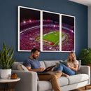 Bryant-Denny Stadium Night Game Triple Canvas Wall Art -