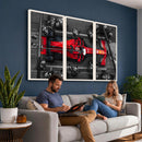 Ferrari Pit Stop Canvas Wall Art – Precision and Speed