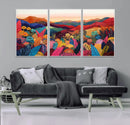 YAYOI KUSAMA Abstract Print - Landscape Canvas Wall Art
