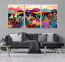 Abstract Kusama Print - Landscape Canvas Wall Art Print -