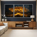 Golden Tree of Life Canvas Wall Art Print - Majestic Glowing by MyGreatCanvas | Canvas Wall Art Prints | Photo Prints & Wall Decor